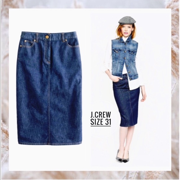 J. Crew Dresses & Skirts - NWT J.Crew Denim Pencil Skirt Women’s Size 31